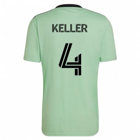 Kandiny Kinder Kipp Keller #4 Hellgrün Auswärtstrikot Trikot 2023/24 T-Shirt