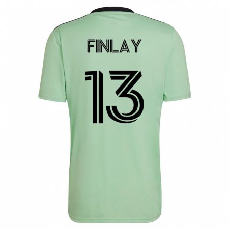 Kandiny Kinder Ethan Finlay #13 Hellgrün Auswärtstrikot Trikot 2023/24 T-Shirt