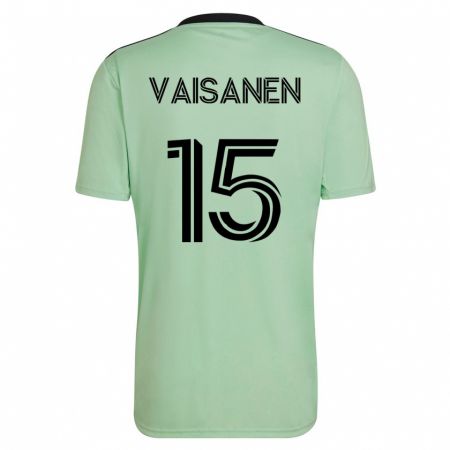 Kandiny Kinder Leo Väisänen #15 Hellgrün Auswärtstrikot Trikot 2023/24 T-Shirt