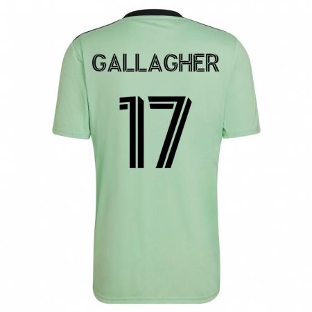 Kandiny Kinder Jon Gallagher #17 Hellgrün Auswärtstrikot Trikot 2023/24 T-Shirt