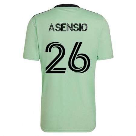 Kandiny Kinder Charlie Asensio #26 Hellgrün Auswärtstrikot Trikot 2023/24 T-Shirt