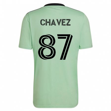 Kandiny Kinder Alfonso Ocampo-Chávez #87 Hellgrün Auswärtstrikot Trikot 2023/24 T-Shirt