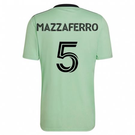 Kandiny Kinder Salvatore Mazzaferro #5 Hellgrün Auswärtstrikot Trikot 2023/24 T-Shirt