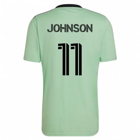 Kandiny Kinder Emmanuel Johnson #11 Hellgrün Auswärtstrikot Trikot 2023/24 T-Shirt