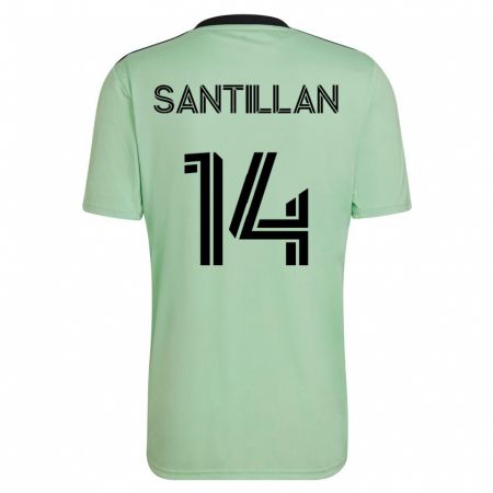 Kandiny Kinder Jonathan Santillan #14 Hellgrün Auswärtstrikot Trikot 2023/24 T-Shirt