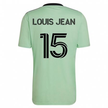 Kandiny Kinder Steeve Louis-Jean #15 Hellgrün Auswärtstrikot Trikot 2023/24 T-Shirt
