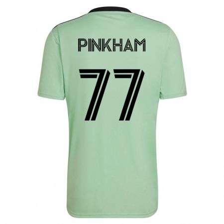 Kandiny Kinder Chris Pinkham #77 Hellgrün Auswärtstrikot Trikot 2023/24 T-Shirt