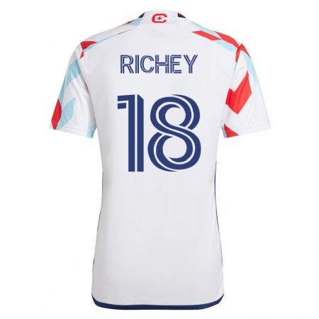 Kandiny Kinder Spencer Richey #18 Weiß Blau Auswärtstrikot Trikot 2023/24 T-Shirt