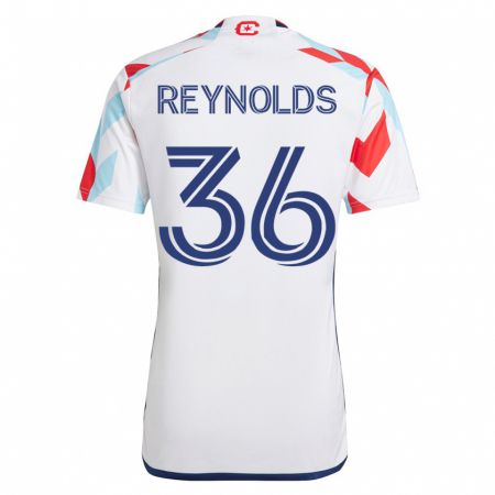 Kandiny Kinder Justin Reynolds #36 Weiß Blau Auswärtstrikot Trikot 2023/24 T-Shirt