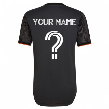 Kandiny Kinder Ihren Namen #0 Schwarz Auswärtstrikot Trikot 2023/24 T-Shirt
