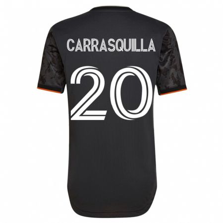 Kandiny Kinder Adalberto Carrasquilla #20 Schwarz Auswärtstrikot Trikot 2023/24 T-Shirt