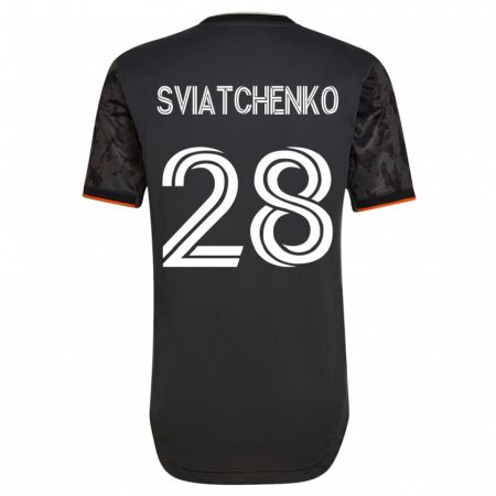 Kandiny Kinder Erik Sviatchenko #28 Schwarz Auswärtstrikot Trikot 2023/24 T-Shirt