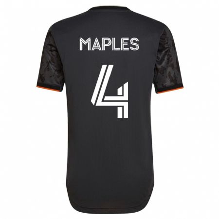 Kandiny Kinder Talen Maples #4 Schwarz Auswärtstrikot Trikot 2023/24 T-Shirt