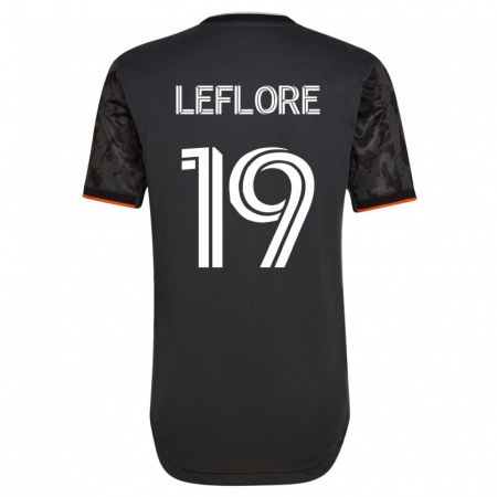 Kandiny Kinder Isaiah Leflore #19 Schwarz Auswärtstrikot Trikot 2023/24 T-Shirt