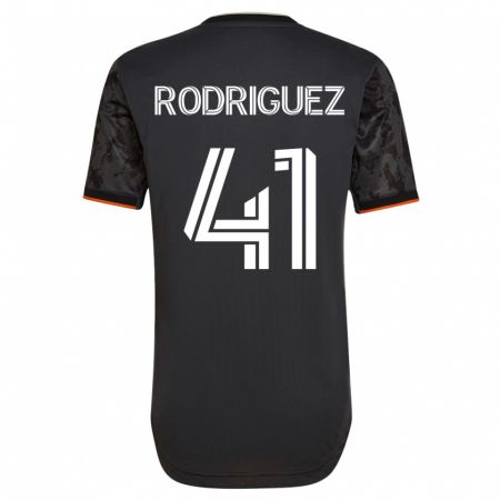 Kandiny Kinder Sebastian Rodriguez #41 Schwarz Auswärtstrikot Trikot 2023/24 T-Shirt