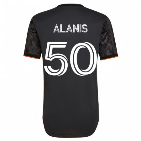 Kandiny Kinder Brian Alanis #50 Schwarz Auswärtstrikot Trikot 2023/24 T-Shirt
