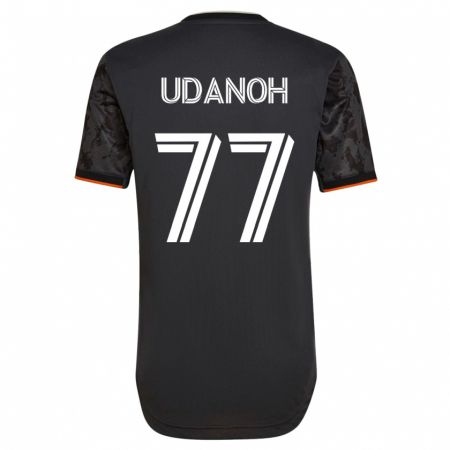 Kandiny Kinder Iffy Udanoh #77 Schwarz Auswärtstrikot Trikot 2023/24 T-Shirt