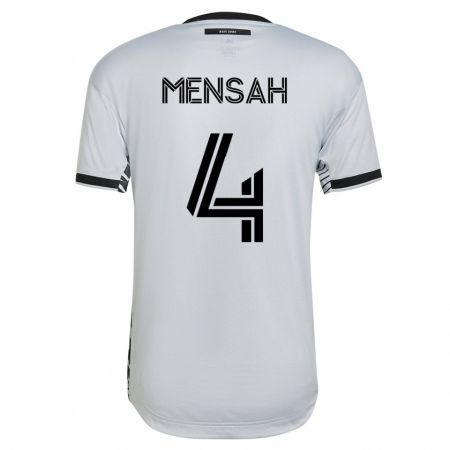 Kandiny Kinder Jonathan Mensah #4 Weiß Auswärtstrikot Trikot 2023/24 T-Shirt