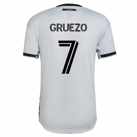 Kandiny Kinder Carlos Gruezo #7 Weiß Auswärtstrikot Trikot 2023/24 T-Shirt