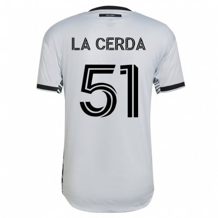 Kandiny Kinder Eric De La Cerda #51 Weiß Auswärtstrikot Trikot 2023/24 T-Shirt
