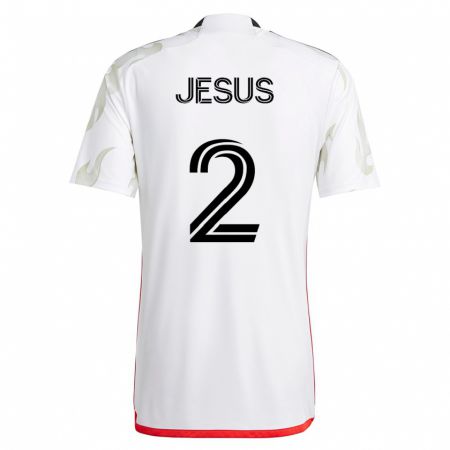 Kandiny Kinder Geovane Jesus #2 Weiß Auswärtstrikot Trikot 2023/24 T-Shirt