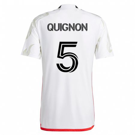 Kandiny Kinder Facundo Quignón #5 Weiß Auswärtstrikot Trikot 2023/24 T-Shirt