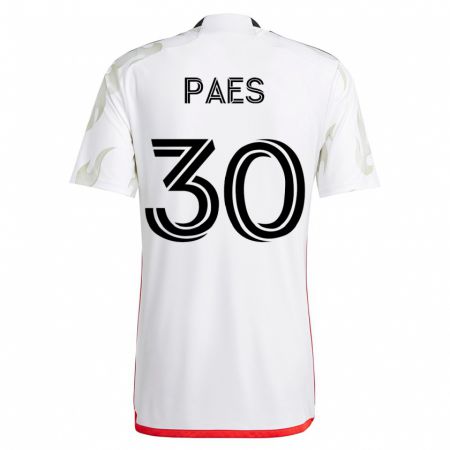 Kandiny Kinder Maarten Paes #30 Weiß Auswärtstrikot Trikot 2023/24 T-Shirt
