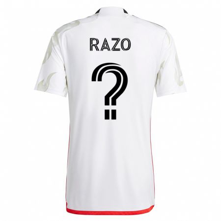 Kandiny Kinder Edgar Razo #0 Weiß Auswärtstrikot Trikot 2023/24 T-Shirt