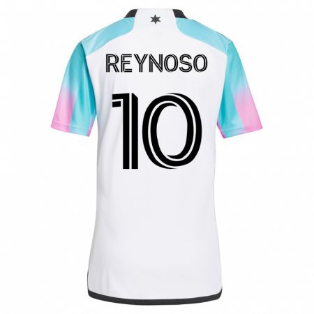 Kandiny Kinder Emanuel Reynoso #10 Weiß Auswärtstrikot Trikot 2023/24 T-Shirt