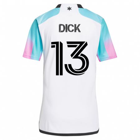 Kandiny Kinder Eric Dick #13 Weiß Auswärtstrikot Trikot 2023/24 T-Shirt