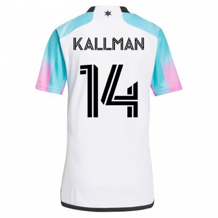 Kandiny Kinder Brent Kallman #14 Weiß Auswärtstrikot Trikot 2023/24 T-Shirt