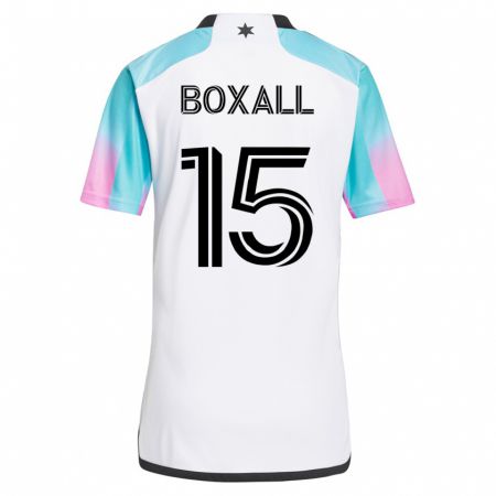 Kandiny Kinder Michael Boxall #15 Weiß Auswärtstrikot Trikot 2023/24 T-Shirt