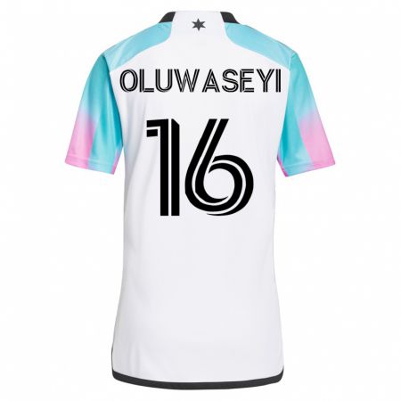 Kandiny Kinder Tani Oluwaseyi #16 Weiß Auswärtstrikot Trikot 2023/24 T-Shirt