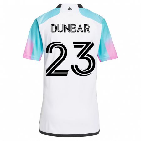 Kandiny Kinder Cameron Dunbar #23 Weiß Auswärtstrikot Trikot 2023/24 T-Shirt