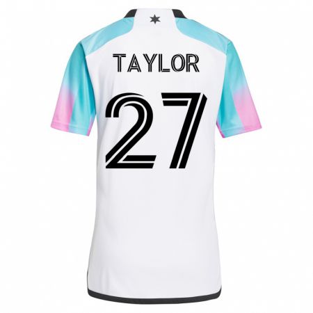 Kandiny Kinder D.j. Taylor #27 Weiß Auswärtstrikot Trikot 2023/24 T-Shirt