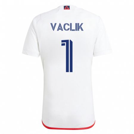 Kandiny Kinder Tomas Vaclik #1 Weiß Rot Auswärtstrikot Trikot 2023/24 T-Shirt