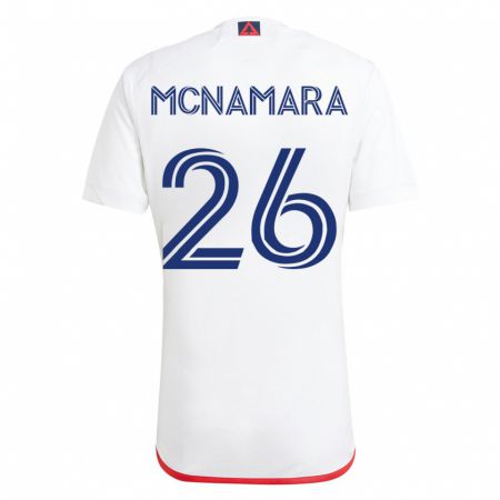 Kandiny Kinder Tommy Mcnamara #26 Weiß Rot Auswärtstrikot Trikot 2023/24 T-Shirt