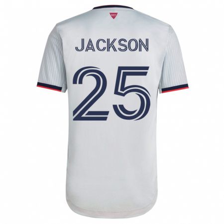 Kandiny Kinder Aziel Jackson #25 Weiß Auswärtstrikot Trikot 2023/24 T-Shirt