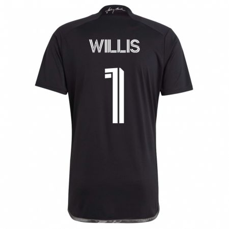 Kandiny Kinder Joe Willis #1 Schwarz Auswärtstrikot Trikot 2023/24 T-Shirt