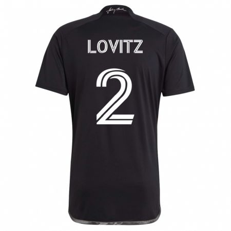 Kandiny Kinder Daniel Lovitz #2 Schwarz Auswärtstrikot Trikot 2023/24 T-Shirt