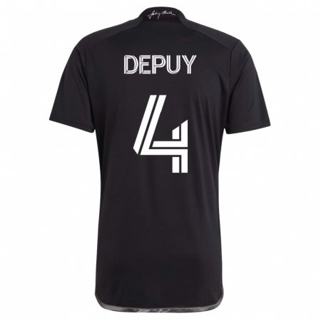 Kandiny Kinder Nick Depuy #4 Schwarz Auswärtstrikot Trikot 2023/24 T-Shirt