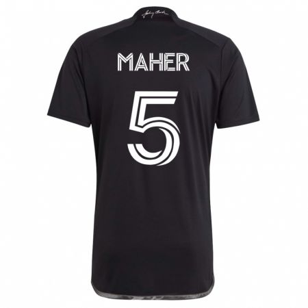 Kandiny Kinder Jack Maher #5 Schwarz Auswärtstrikot Trikot 2023/24 T-Shirt