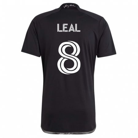 Kandiny Kinder Randall Leal #8 Schwarz Auswärtstrikot Trikot 2023/24 T-Shirt