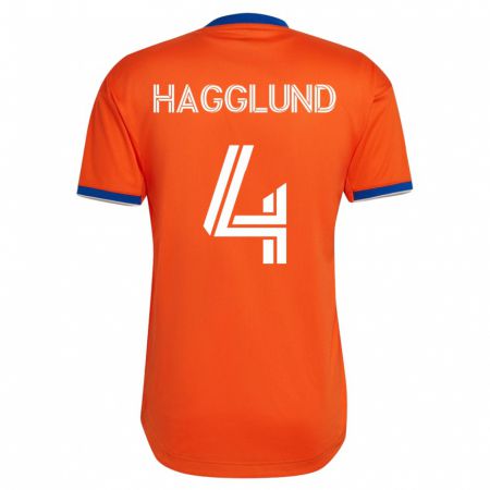 Kandiny Kinder Nick Hagglund #4 Weiß Auswärtstrikot Trikot 2023/24 T-Shirt