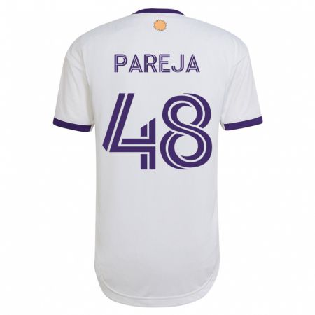 Kandiny Kinder Diego Pareja #48 Weiß Auswärtstrikot Trikot 2023/24 T-Shirt