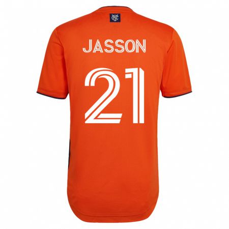 Kandiny Kinder Andres Jasson #21 Schwarz Auswärtstrikot Trikot 2023/24 T-Shirt