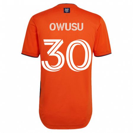 Kandiny Kinder Samuel Owusu #30 Schwarz Auswärtstrikot Trikot 2023/24 T-Shirt