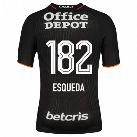 Kandiny Kinder Diego Esqueda #182 Schwarz Auswärtstrikot Trikot 2023/24 T-Shirt