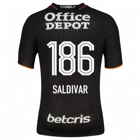 Kandiny Kinder José Saldívar #186 Schwarz Auswärtstrikot Trikot 2023/24 T-Shirt