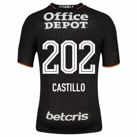 Kandiny Kinder José Castillo #202 Schwarz Auswärtstrikot Trikot 2023/24 T-Shirt